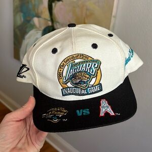 RARE LIMITED EDITION 1995 JACKSONVILLE JAGUARS INAUGURAL GAME Hat Cap Snapback